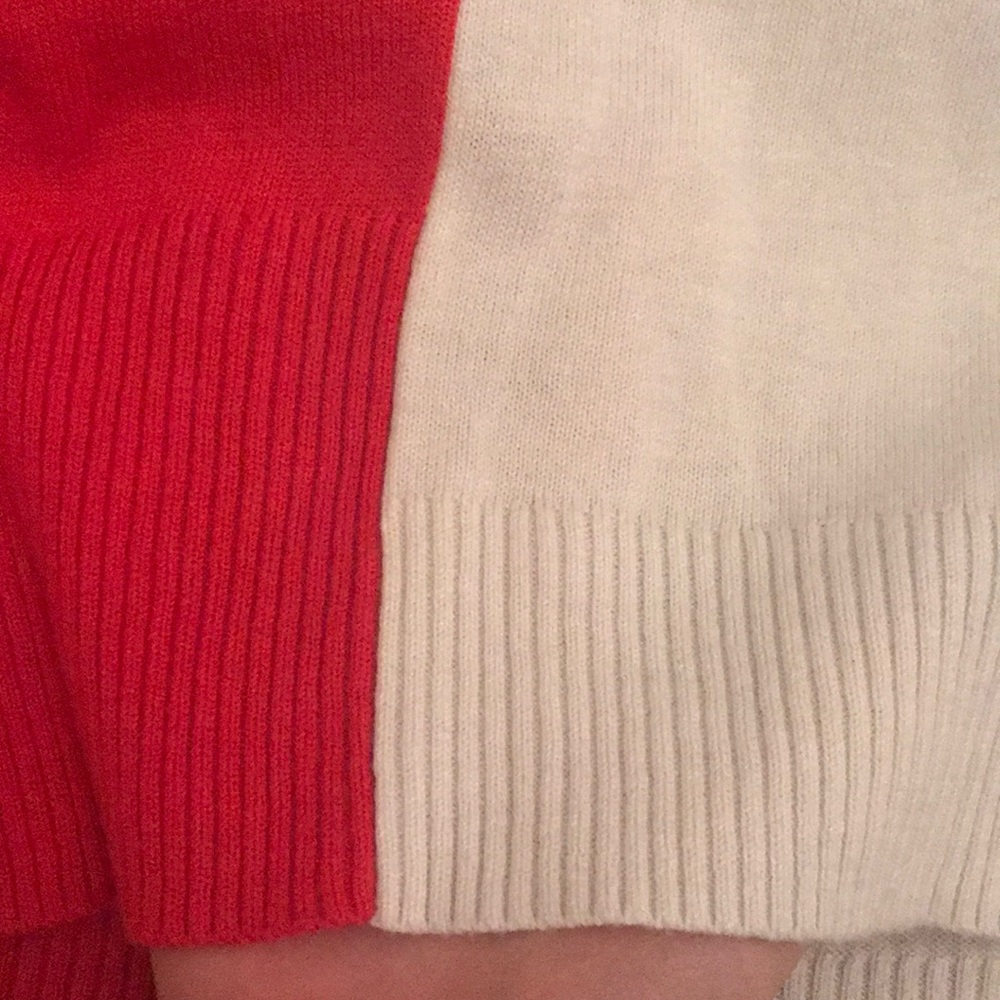 NWOT Red and White Sweater - Picture 2 of 5